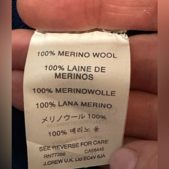 J. Crew 100% Merino Wool Blue Cardigan with Waist Tie Size XXS - Picture 5 of 5